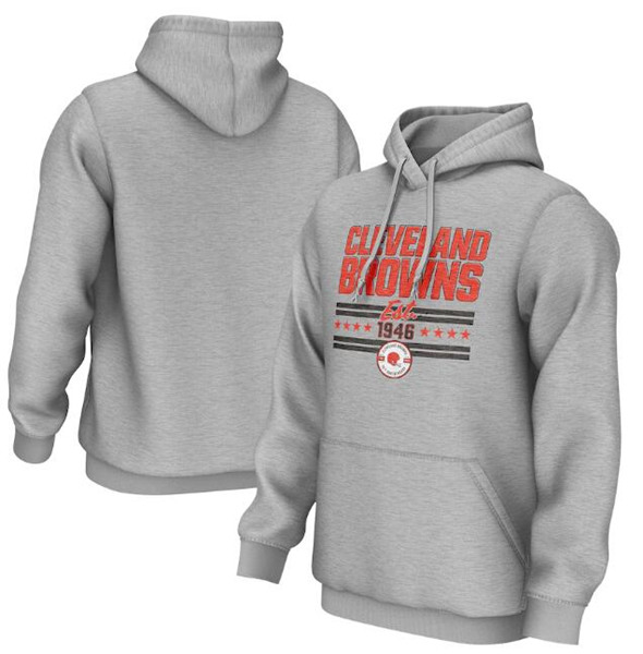 Men's Cleveland Browns Grey 75th Anniversary Pullover Hoodie